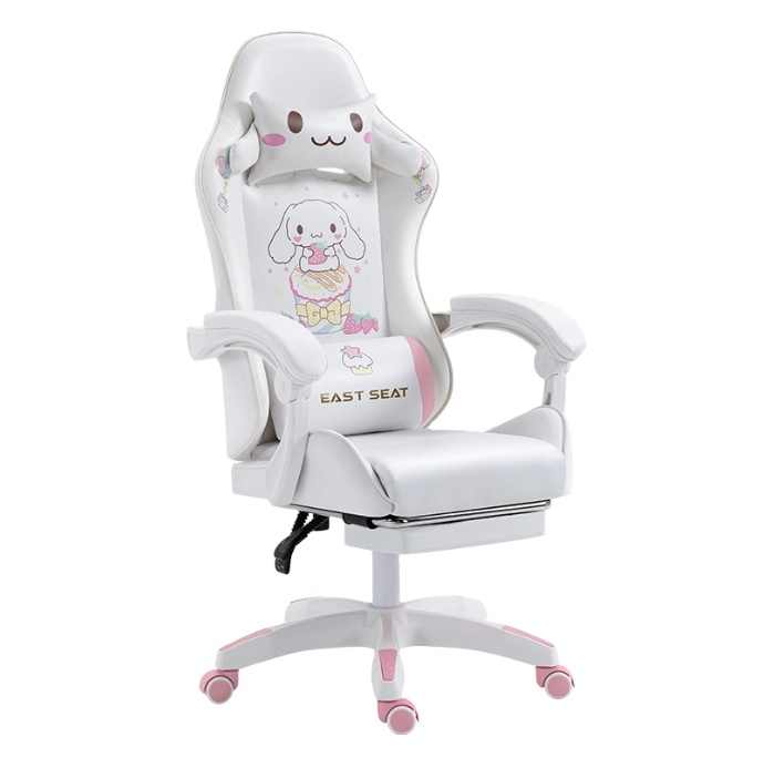 Ново пристигане, модерен дизайн, розово Silla Gamer Racing Chair E-Sport Recliner с функция за масаж Дамска игра за шоу на живо Използване в офиса