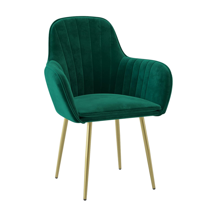 Стол с кадифени подлакътници Halmar Modern Accent Arm Chair Всекидневна Спалня Кухня Луксозен шезлонг Sillas с рисуван в черно крак