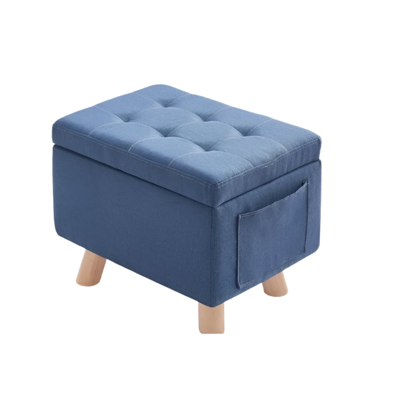 Малка масивна дървена табуретка/отоманка Fabric Lazy Bench Shoe Stool за дома Модерен дизайн за използване в кухнята и дневната