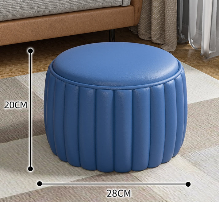 Персонализирани модерни розови кожени османи Pouf Stool Висококачествени дървени столове за крака Трапезария Външна баня Използвайте мебели за домакинството